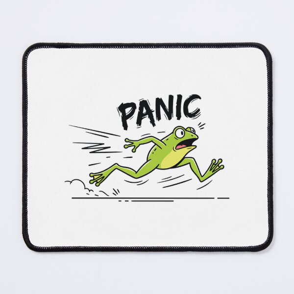 Item preview, Funny Panic Frog Social Anxiety Running Toad designed and sold by Scorviouz.