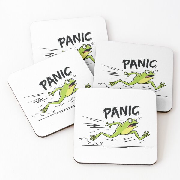 Item preview, Funny Panic Frog Social Anxiety Running Toad designed and sold by Scorviouz.
