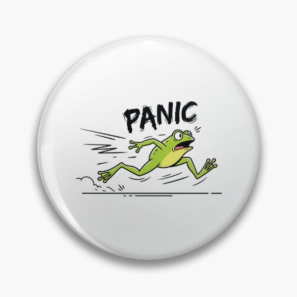 Item preview, Funny Panic Frog Social Anxiety Running Toad designed and sold by Scorviouz.