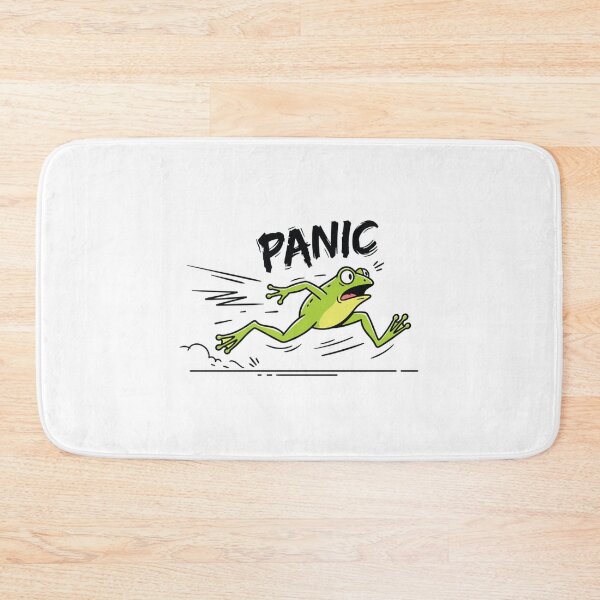Item preview, Funny Panic Frog Social Anxiety Running Toad designed and sold by Scorviouz.