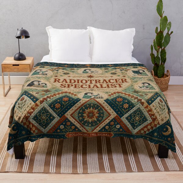 Item preview, Copy of Copy of Copy of Cool Celestial Atomic Nuclear Medicine Quilt Blanket – Luxury Heritage Patchwork Medical Imaging Tech Gift for Nuclear Medicine Professionals, Radiology Week Appreciation Decor designed and sold by ClinicalHubs.