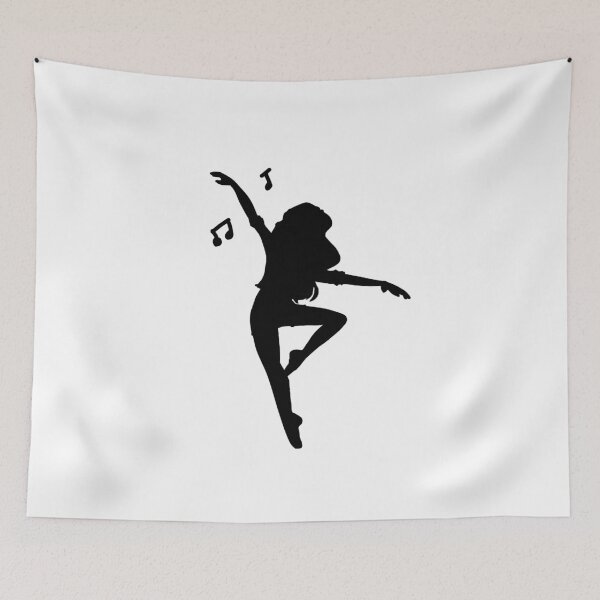Item preview, Dancing Silhouette with Music Notes   designed and sold by ArtfulLife3456.