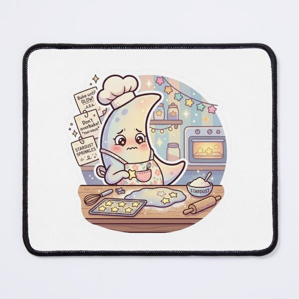 Item preview, Cute Moon Baker Kawaii Cookie Baking Cartoon Sticker designed and sold by CuteRage.