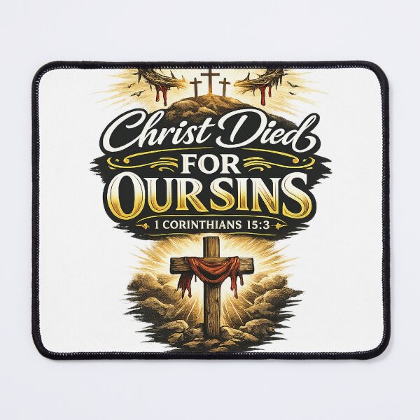 Item preview, Christ Died For Our Sins – 1 Corinthians 15:3 | Christian Gospel Message designed and sold by Ermicioi.