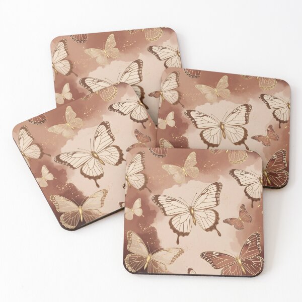 Item preview, Aesthetic Vintage Earth Tone Butterfly Seamless Pattern designed and sold by Hazelartdesign.
