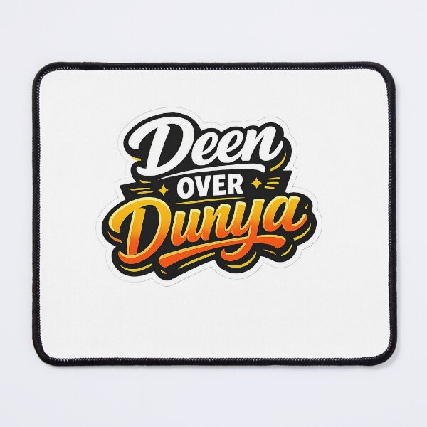 Item preview, Deen Over Dunya Islamic Typography Sticker | Muslim Motivation Quote | Islamic Aesthetic Design designed and sold by Bysma.