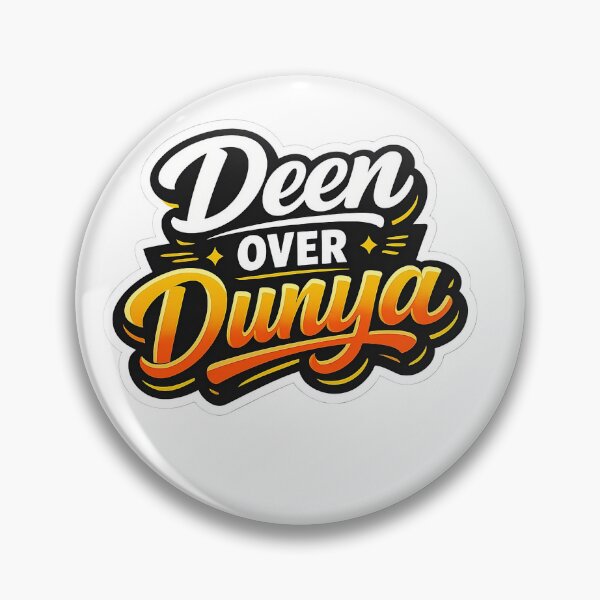 Item preview, Deen Over Dunya Islamic Typography Sticker | Muslim Motivation Quote | Islamic Aesthetic Design designed and sold by Bysma.