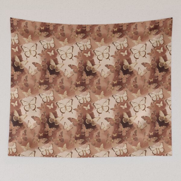 Item preview, Aesthetic Vintage Earth Tone Butterfly Seamless Pattern designed and sold by Hazelartdesign.