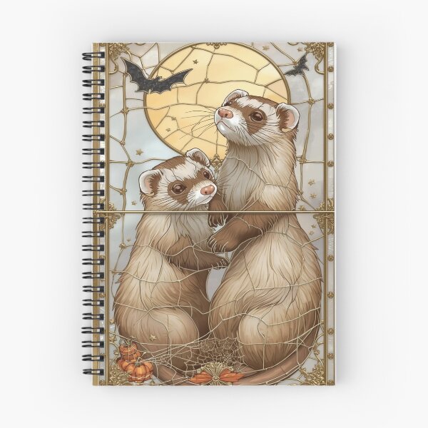 Item preview, Ferrets in Stained Glass with Golden Moon designed and sold by BriSher.