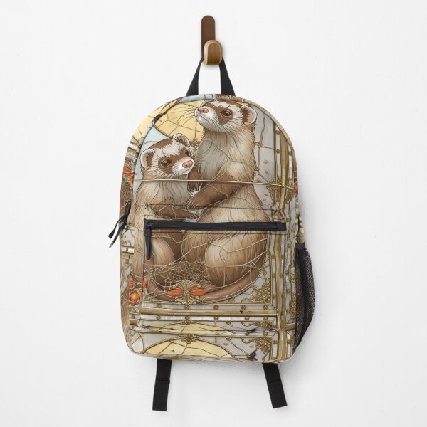 Item preview, Ferrets in Stained Glass with Golden Moon designed and sold by BriSher.