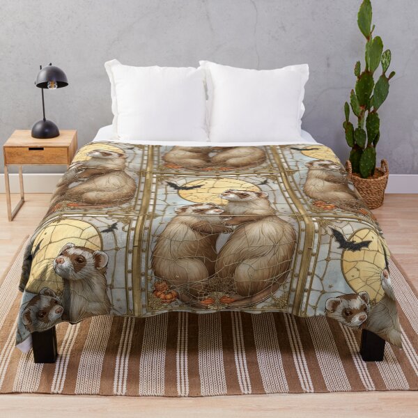 Item preview, Ferrets in Stained Glass with Golden Moon designed and sold by BriSher.