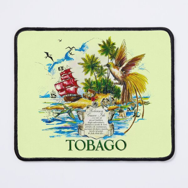 Item preview, Tobago Robinson Crusoe Isle Vintage Travel Poster | Caribbean Island Paradise Art designed and sold by Schulz Lightprint Studio.