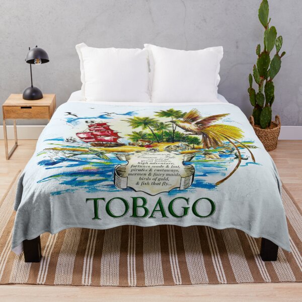 Item preview, Tobago Robinson Crusoe Isle Vintage Travel Poster | Caribbean Island Paradise Art designed and sold by Schulz Lightprint Studio.