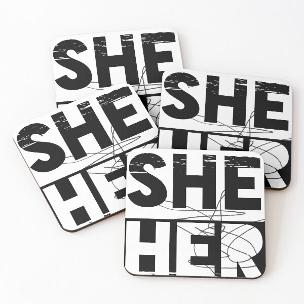 Item preview, Grunge Pronouns - She/Her designed and sold by ghoulkind.