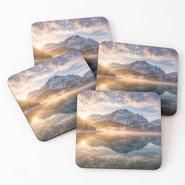 Item preview, Mystical Mountain Lake at Golden Sunrise designed and sold by Pond21.
