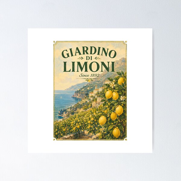 Item preview, Giardino Di Limoni Amalfi Coast Vintage Lemon Garden designed and sold by Backsay.