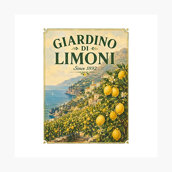 Item preview, Giardino Di Limoni Amalfi Coast Vintage Lemon Garden designed and sold by Backsay.
