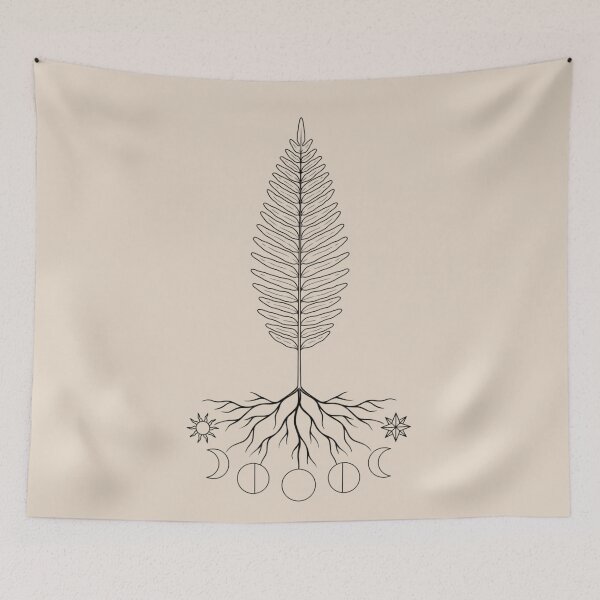 Item preview, Eternal Bloom - Botanical Occult Aesthetic - Witchy Minimalist Black Art designed and sold by Design_Your_Day.