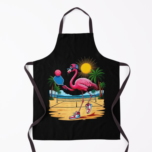 Item preview, Funny Flamingo Pickleball Tropical Beach Palm Trees Summer designed and sold by Littermin.