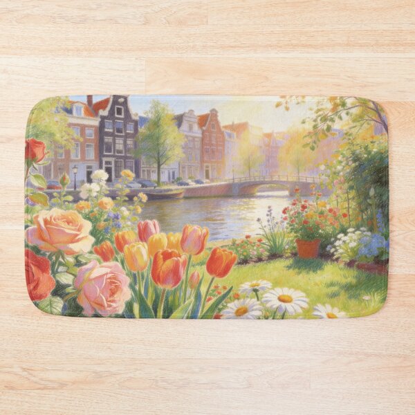 Item preview, Golden Morning Garden by the Amsterdam Waterway designed and sold by BlareBlare.