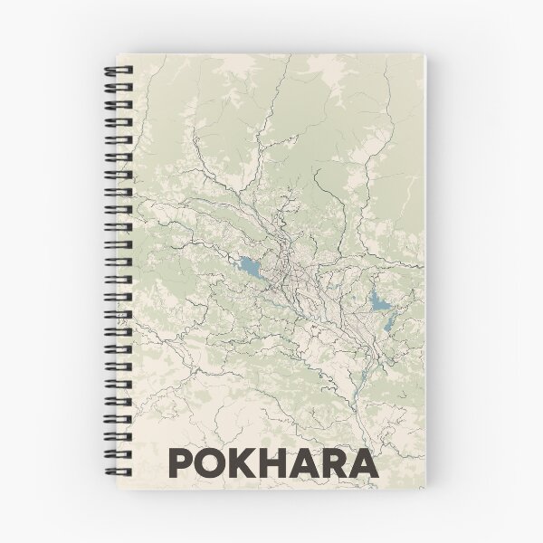 Item preview, Pokhara Map designed and sold by MapsNerd.