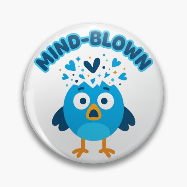 Item preview, Mind-Blown Cute Blue Bird Cartoon designed and sold by RDproject.