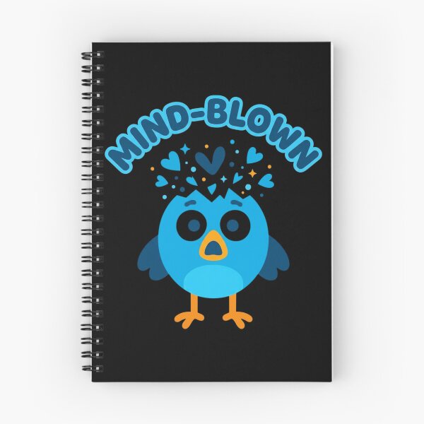 Item preview, Mind-Blown Cute Blue Bird Cartoon designed and sold by RDproject.