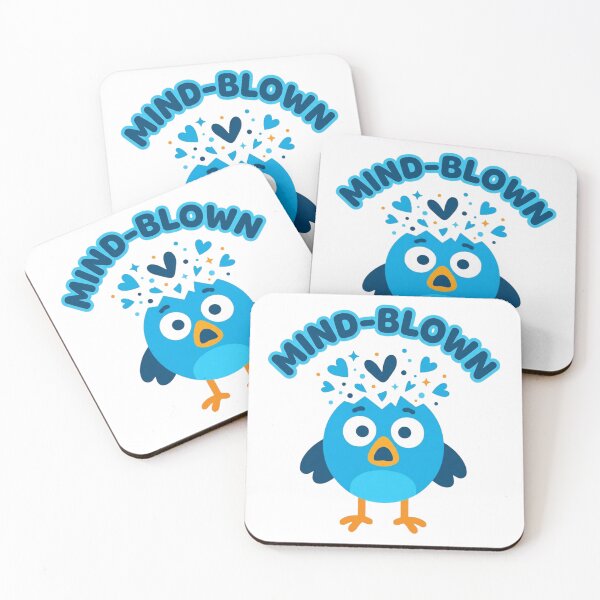 Item preview, Mind-Blown Cute Blue Bird Cartoon designed and sold by RDproject.