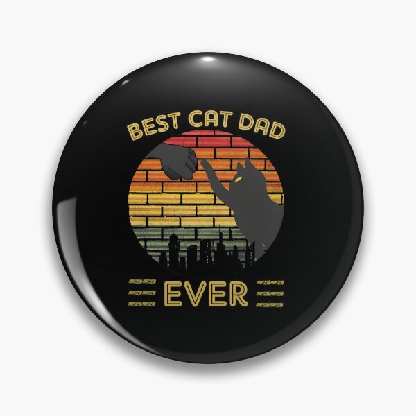 Item preview, BEST CAT DAD EVER Fist Bump Retro Sunset designed and sold by SoyLamderma.