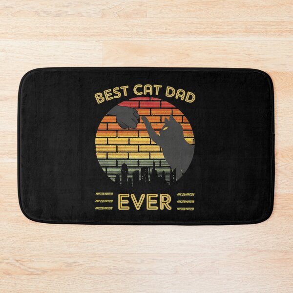 Item preview, BEST CAT DAD EVER Fist Bump Retro Sunset designed and sold by SoyLamderma.