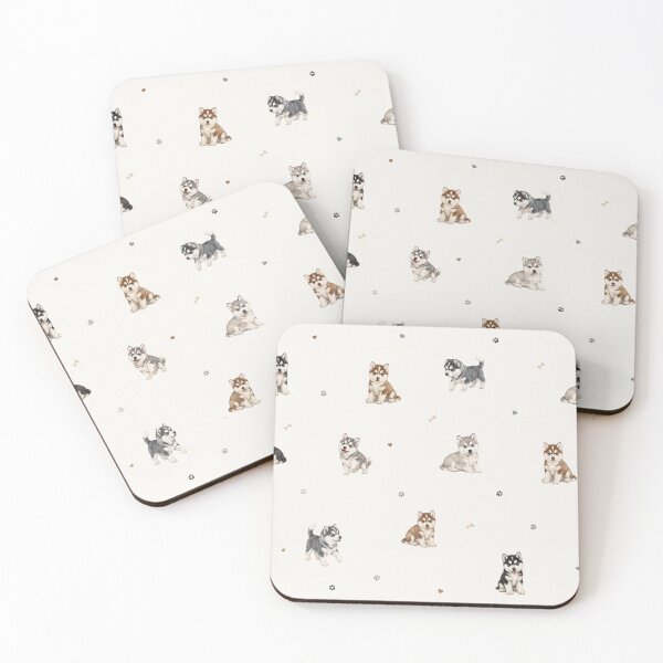 Item preview, Cute Colorful Husky Puppy Pattern | Adorable Siberian Husky Dog Lover Design designed and sold by Inkmatic Studio.