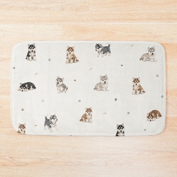 Item preview, Cute Colorful Husky Puppy Pattern | Adorable Siberian Husky Dog Lover Design designed and sold by Inkmatic Studio.