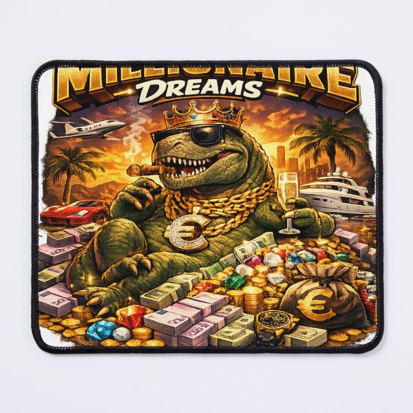 Item preview, Millionaire Dreams T-Rex – Luxury Dino Money Graphic designed and sold by Globivara Studio.