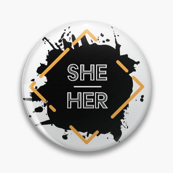 Item preview, Splatter Pronouns - She/Her designed and sold by ghoulkind.