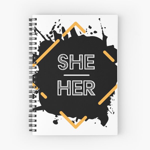 Item preview, Splatter Pronouns - She/Her designed and sold by ghoulkind.