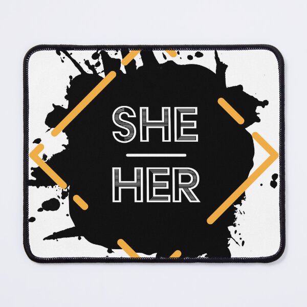 Item preview, Splatter Pronouns - She/Her designed and sold by ghoulkind.