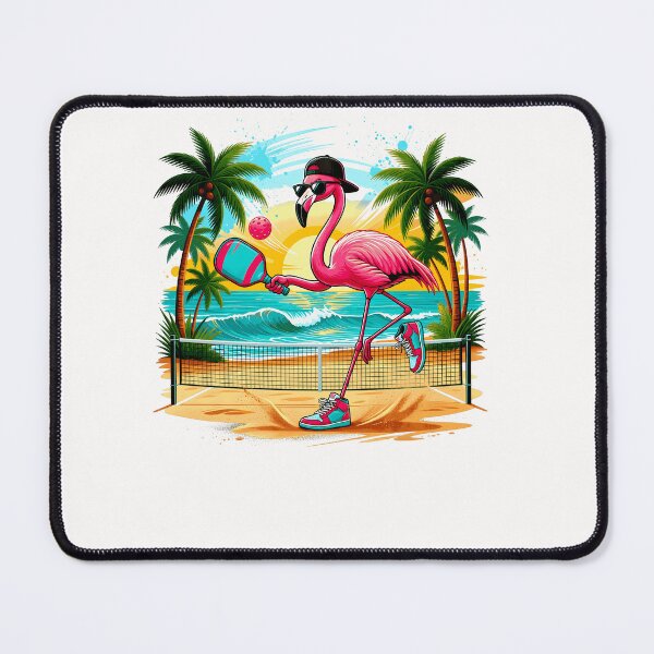 Item preview, Funny Flamingo Pickleball Tropical Beach Palm Trees Summer designed and sold by Littermin.