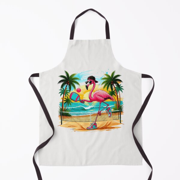 Item preview, Funny Flamingo Pickleball Tropical Beach Palm Trees Summer designed and sold by Littermin.