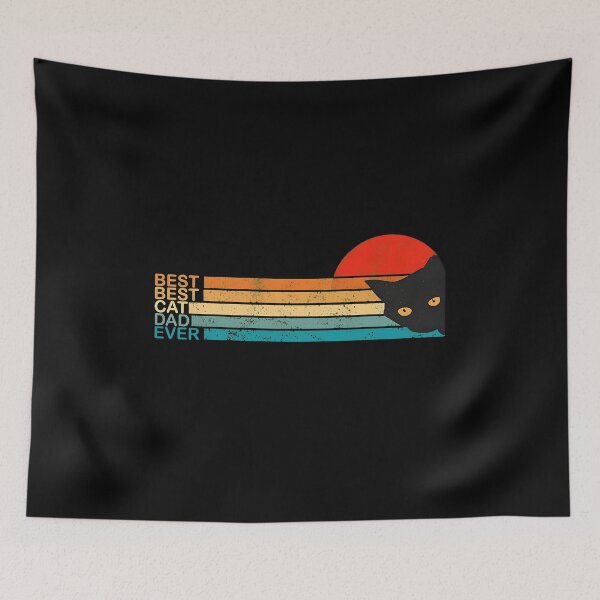 Item preview, Best Cat Dad Ever Retro Sunset designed and sold by SoyLamderma.
