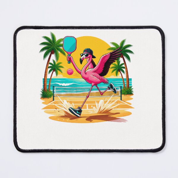 Item preview, Funny Flamingo Pickleball Tropical Beach Palm Trees Summer designed and sold by Littermin.