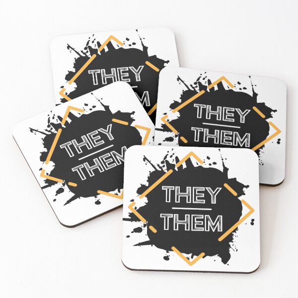 Item preview, Splatter Pronouns - They/Them designed and sold by ghoulkind.