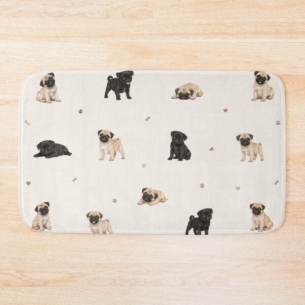 Item preview, Cute Pug Puppy Pattern | Adorable Pug Dog Lover Seamless Design designed and sold by Inkmatic Studio.
