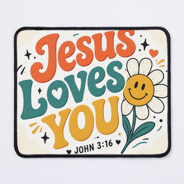 Item preview, Jesus Loves You Retro Christian Smiley Sticker designed and sold by Omanut Studio — By Ashwin..