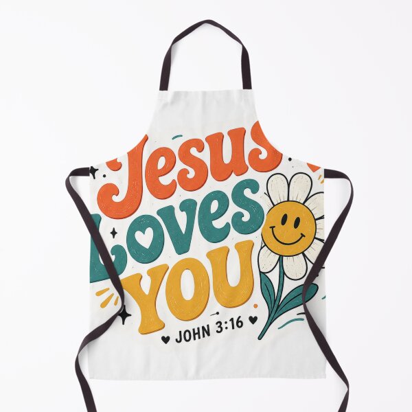 Item preview, Jesus Loves You Retro Christian Smiley Sticker designed and sold by Omanut Studio — By Ashwin..