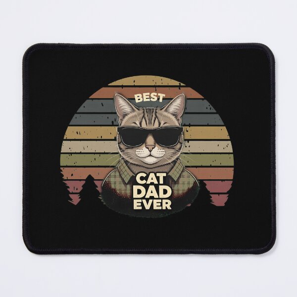 Item preview, Best Cat Dad Ever Retro Sunset Cool Cat designed and sold by SoyLamderma.