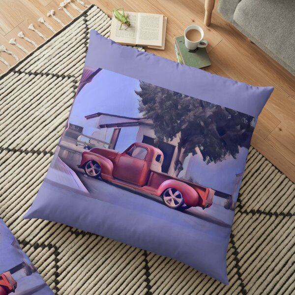 San Jacinto on Moody Blue Floor Pillow