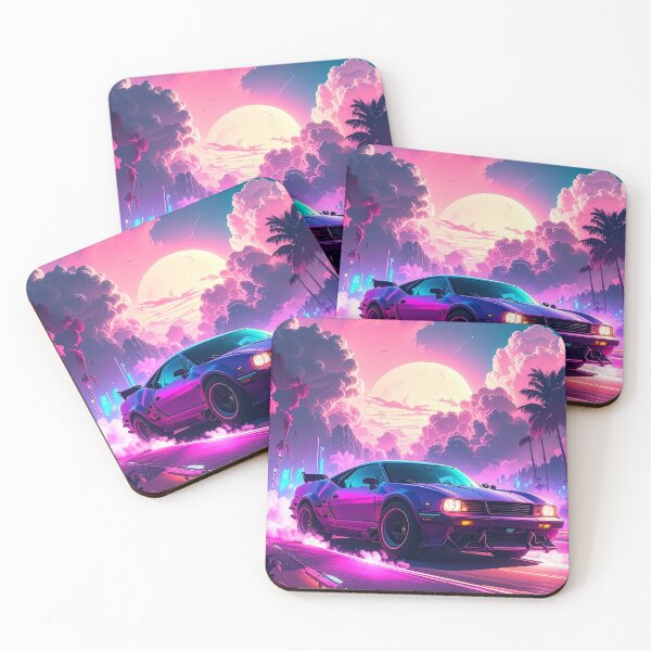 Item preview, Retro Arcade Neon Supercar designed and sold by VortexPulse.