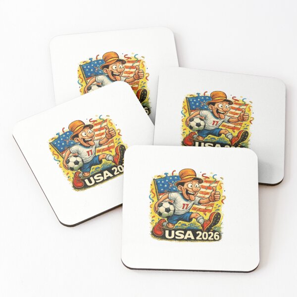 Item preview, USA 2026 Soccer Supporter Cartoon Sticker designed and sold by syndia2209.