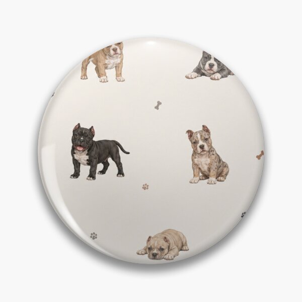 Item preview, Cute American Bully Puppy Pattern | Adorable Bully Dog Lover Seamless Design designed and sold by Inkmatic Studio.