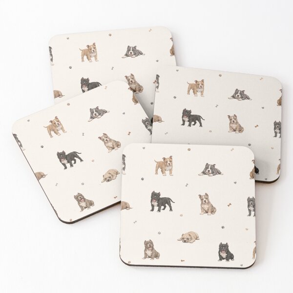Item preview, Cute American Bully Puppy Pattern | Adorable Bully Dog Lover Seamless Design designed and sold by Inkmatic Studio.